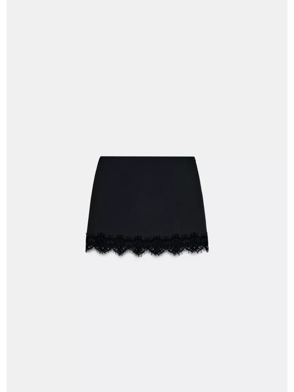 Zara Black Lace Trim Mini Skirt - Picture 3 of 9